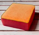 Thick-Orange-Red-Square-Cushion