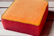 Thick-Orange-Red-Square-Cushion