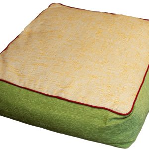 Square Green Yellow Cushion