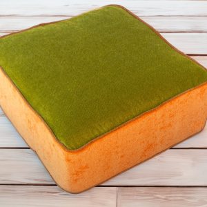 Thick Green Yellow Square Cushion