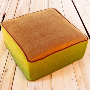 Thick Orange Green Square Cushion
